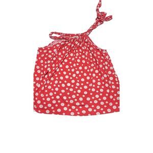Cato orange polka dot tie neck tank women's large